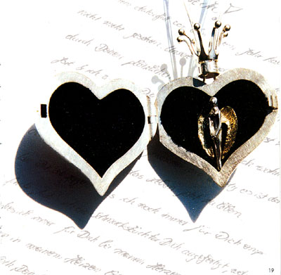 Herz "Iris" Engel "Iris" 925/000 Ag, Herz aufklappbar