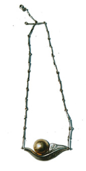 Kette aus Platin und Gold